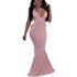 Sexy Backless Pink Evening Gown With Ruffles #Pink #Ruffles #Backless